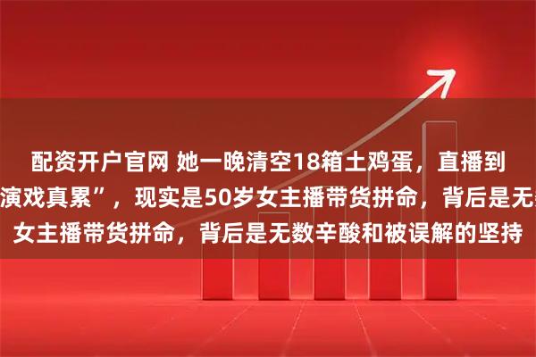 配资开户官网 她一晚清空18箱土鸡蛋，直播到嗓音劈叉，弹幕却刷“演戏真累”，现实是50岁女主播带货拼命，背后是无数辛酸和被误解的坚持